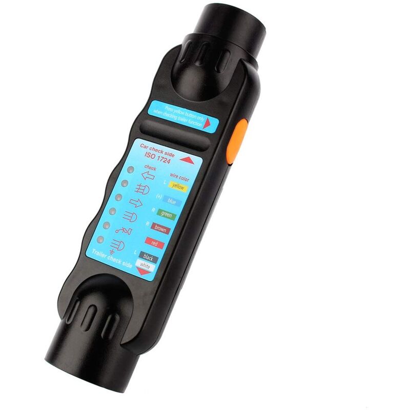 Testeur Remorquage - 7Pin 12V Voiture Remorquage Remorque Prise Prise Connexion Testeur Outils De Diagnostic Outil Noir