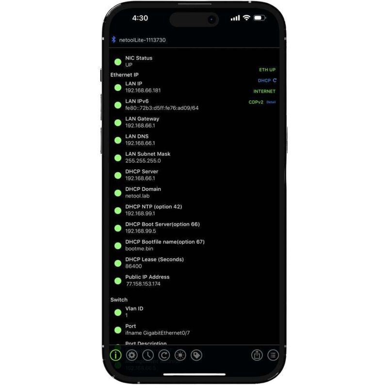 Testeur réseau NE1E Netool io netool.io Lite Smarter Netzwerktester réseau C925662