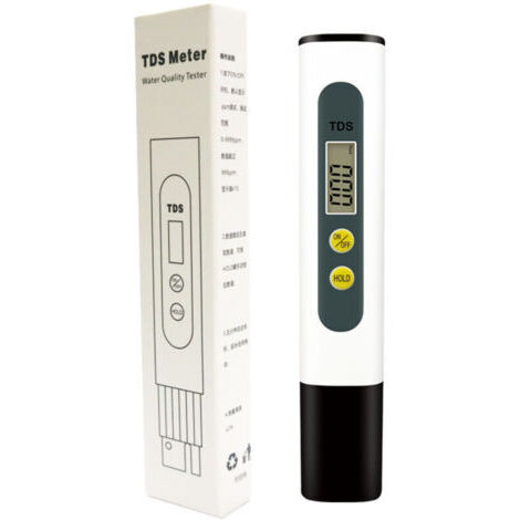 Testeur TDS, stylo LCD de mesure de la qualité de l'eau avec plage de mesure de 0 à 9990 ppm, testeur d'eau pour eau potable domestique, piscine, culture hydroponique et aquarium