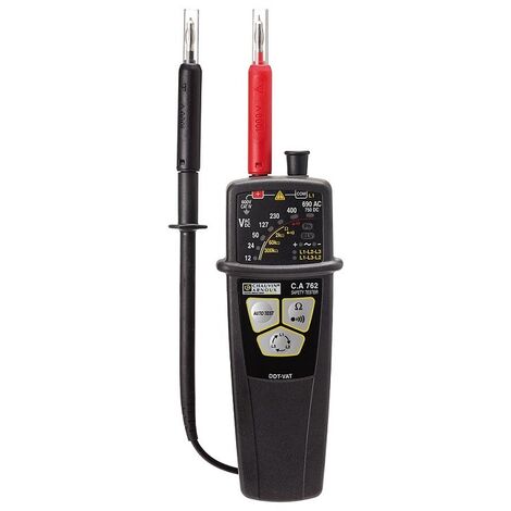 Testeur de tension 6 V - 400 V AC et 6 V - 500 V DC couleur noire -  Cablematic