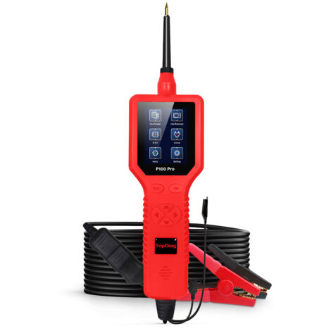 Testeur TopDiag P100 Pro rouge avec oscilloscope intégré