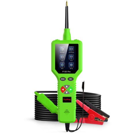 Testeur TopDiag P100 Pro vert avec oscilloscope intégré