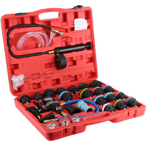 Testeur universel de fuite de réservoir d'eau de voiture, Kit d'outils de détection de système de refroidissement, 28 pièces