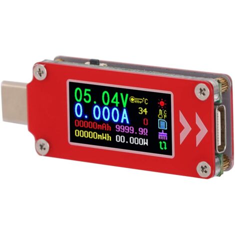 Testeur USB Chargeur Testeur TC64 Affichage Numérique couleur PD Chargeur Type-C USB Power Meter Testeur de Tension Voltmètre