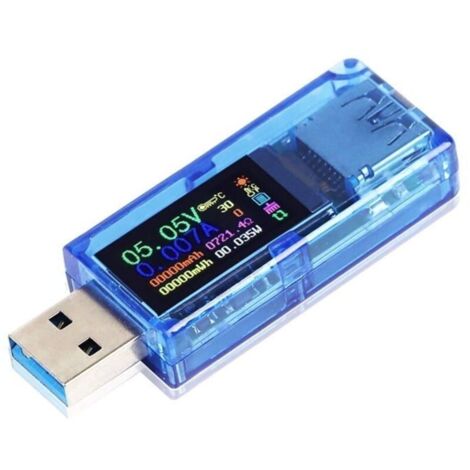 Testeur USB Multimètre 3.0 Testeur de tension USB 3.7-30V 0-4A Testeur de courant et de tension numérique USB Voltmètre