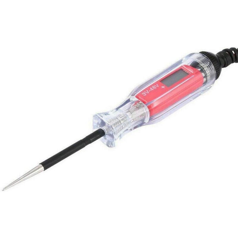 Sunxury - Testeurs de tension numériques 3-48 v pour circuit électrique, outil de Test de détection de stylo lcd pour voiture, camion remorque