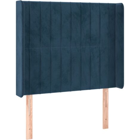 Testiera ad Orecchio Blu Scuro 103x16x118/128 cm in Velluto vidaXL