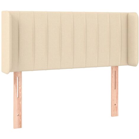 Testiera ad Orecchio Crema 103x16x78/88 cm in Tessuto vidaXL