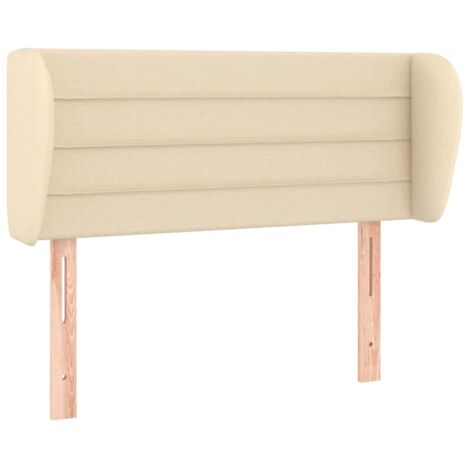 Testiera ad Orecchio Crema 93x23x78/88 cm in Tessuto vidaXL