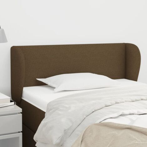 Testiera ad Orecchio elegant - Testate e armadi Marrone Scuro 103x23x78/88 cm in Tessuto BV269874 - BonneVie
