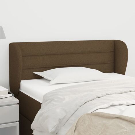 Testiera ad Orecchio elegant - Testate e armadi Marrone Scuro 93x23x78/88 cm in Tessuto BV220280 - BonneVie