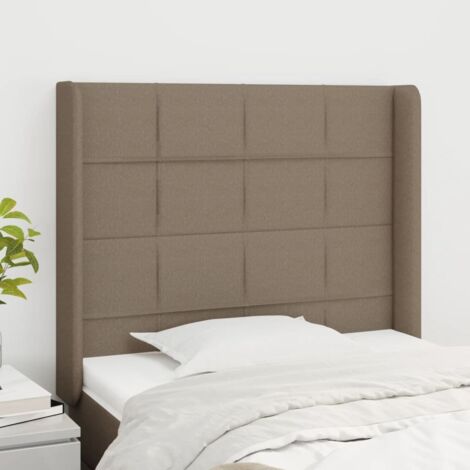 Testiera ad Orecchio Tortora 83x16x118/128 cm in Tessuto vidaXL
