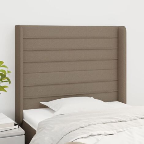 Testiera ad Orecchio Tortora 83x16x118/128 cm in Tessuto vidaXL