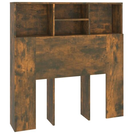 Testiera con accessorio letto contenitore mensola comodino 100 x 19 x 103,5 cm MDF marrone TDL0200081