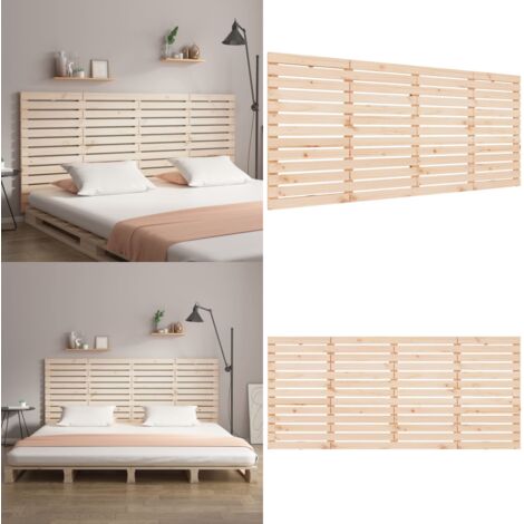 Testiera da Parete 166x3x91,5 cm in Legno Massello di Pino - Testiera da letto - Testiera in legno massello
