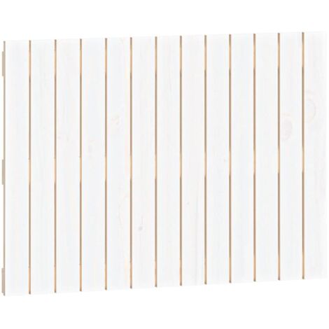 Testiera da Parete Bianca 82,5x3x60cm in Legno Massello di Pino vidaXL