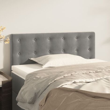 Testiera da Parete Per letto,Testiera di Tessuto Grigio Chiaro 100x5x78/88 cm in Velluto -ITC27470