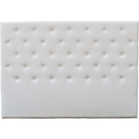 Testiera del letto imbottita 169 cm Déco in PVC -Bianco