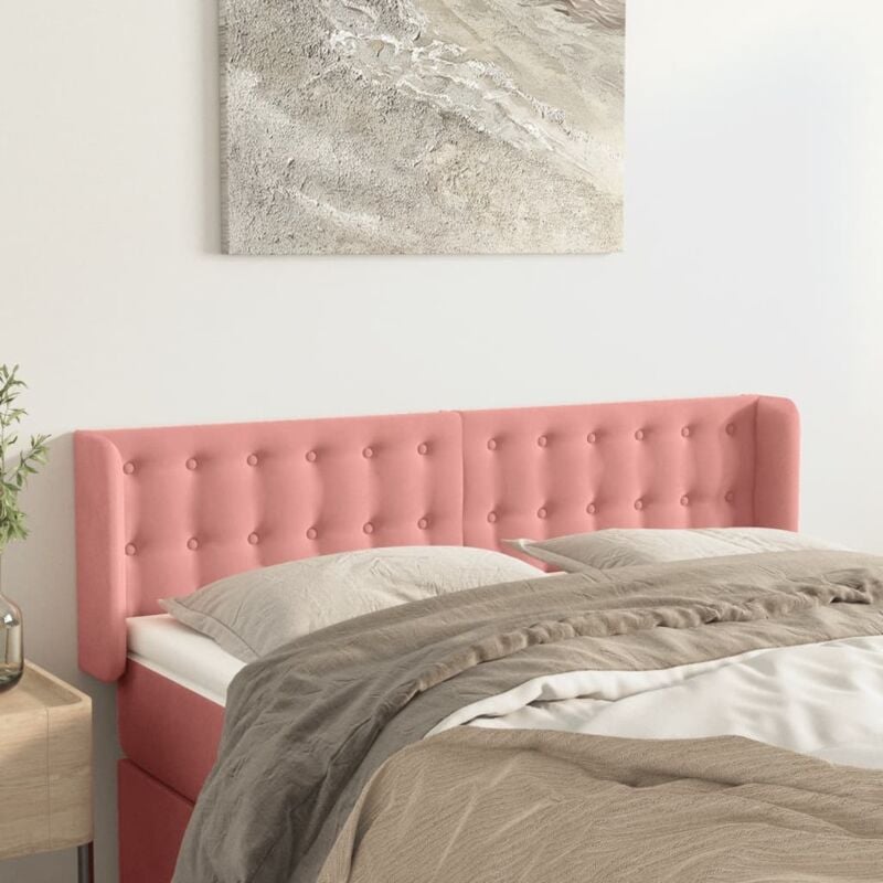 Furniture Limited - Testiera ad Orecchio Rosa 147x16x78/88 cm in - Roze