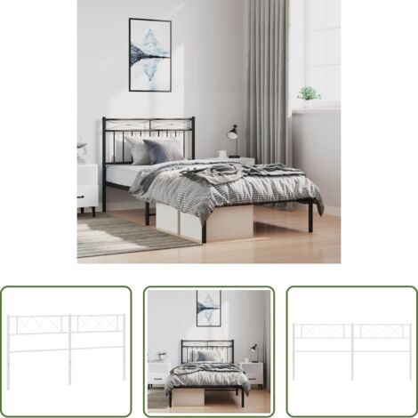 Testiera di letto bianca -  Testiera di Ricambio in Metallo Bianco 193 cm