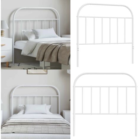 Testiera di Ricambio in Metallo Bianco 100 cm - Testiera letto bianca - Testiera letto acciaio