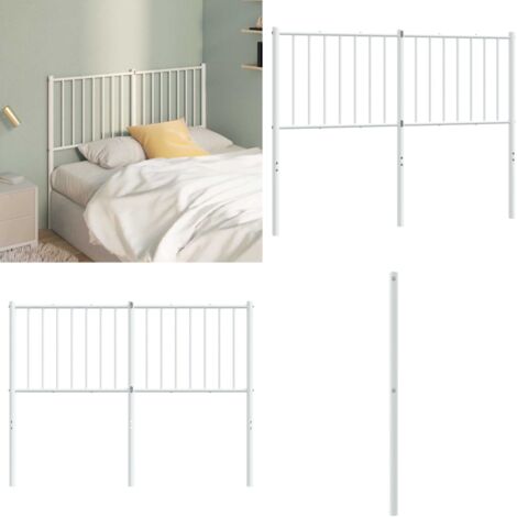 Testiera di Ricambio in Metallo Bianco 120 cm - Testiera di letto - Testiera in metallo