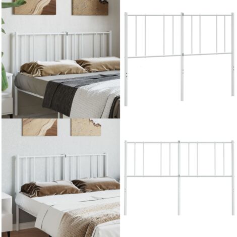 Testiera di Ricambio in Metallo Bianco 120 cm - Testiera in acciaio - Testiera per letto