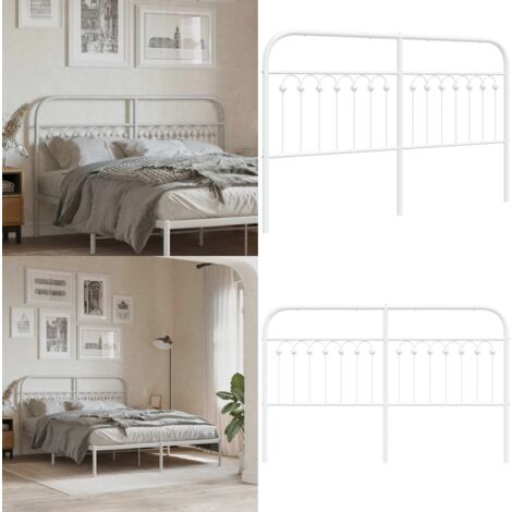 Testiera di Ricambio in Metallo Bianco 150 cm - Testiera letto bianca - Testiera letto 150 cm