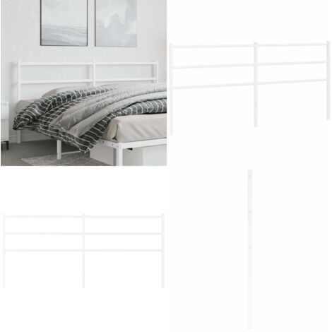 Testiera di Ricambio in Metallo Bianco 200 cm - Testiera letto bianca - Testiera letto acciaio