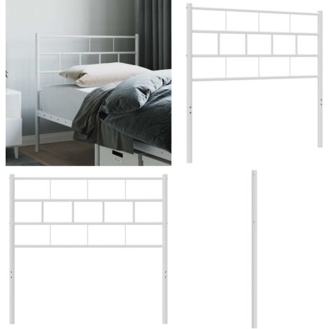 Testiera di Ricambio in Metallo Bianco 80 cm - Testiera di letto bianca - Testiera di letto 80 cm