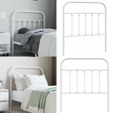 Testiera di Ricambio in Metallo Bianco 80 cm - Testiera di letto bianca - Testiera di letto 80 cm