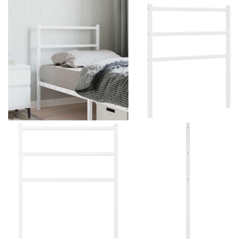 Testiera di Ricambio in Metallo Bianco 80 cm - Testiera in acciaio - Testiera per letto