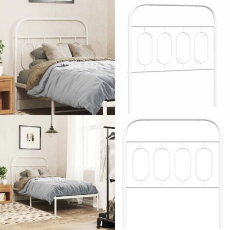 Testiera di Ricambio in Metallo Bianco 80 cm - Testiera per letto - Testiera in metallo