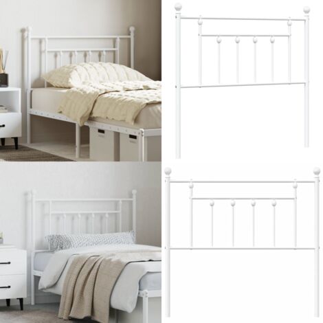 Testiera di Ricambio in Metallo Bianco 90 cm - Testiera in acciaio - Testiera per letto