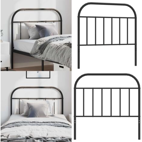 Testiera di Ricambio in Metallo Nero 100 cm - Testiera letto nera - Testiera letto acciaio