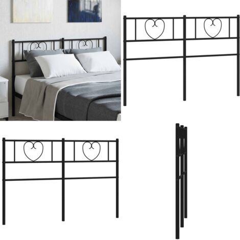Testiera di Ricambio in Metallo Nero 120 cm - Testiera in acciaio - Testiera per letto