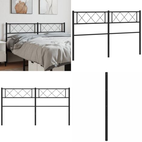 Testiera di Ricambio in Metallo Nero 120 cm - Testiera in acciaio - Testiera per letto