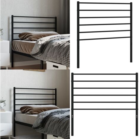 Testiera di Ricambio in Metallo Nero 80 cm - Testiera in acciaio - Testiera per letto