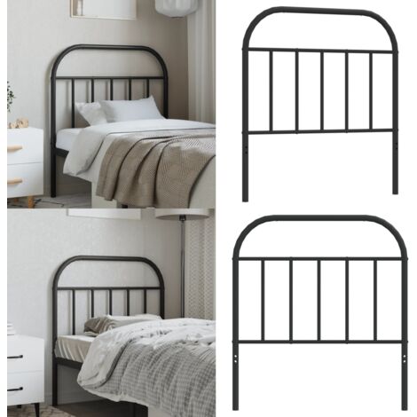 Testiera di Ricambio in Metallo Nero 80 cm - Testiera in acciaio - Testiera per letto