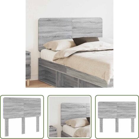 Testiera grigio sonoma -  Testiera Grigio Sonoma 120 cm Legno multistrato