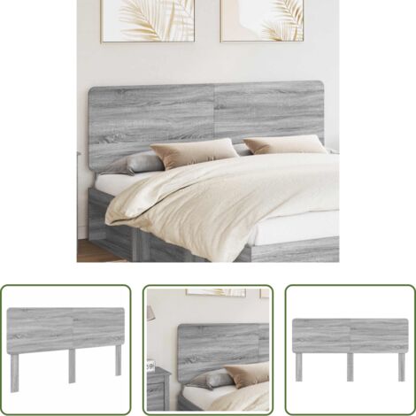 Testiera grigio sonoma -  Testiera Grigio Sonoma 180 cm Legno multistrato