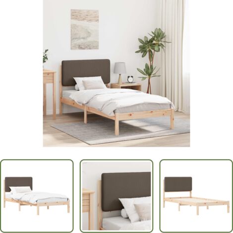 Testiera imbottita -  Letto con Testiera Rivestita Talpa 80 x 200 cm Pino massello