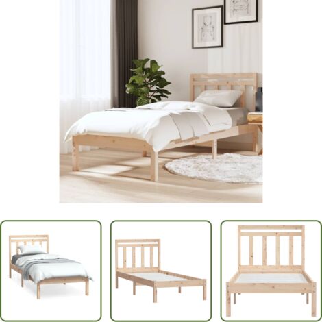 Testiera in legno -  Giroletto 75x190 cm Small Single in Legno Massello