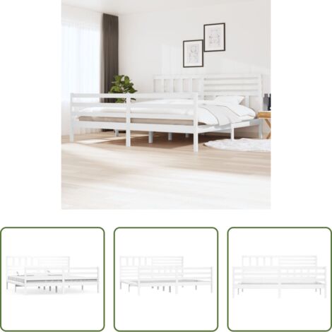 Testiera in legno -  Giroletto Bianco in Legno Massello 200x200 cm