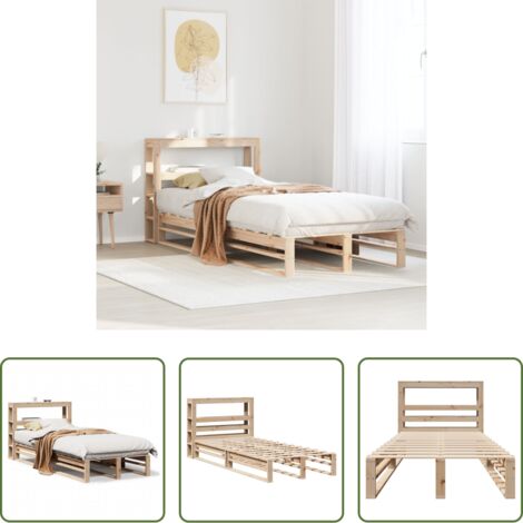Testiera in legno -  Letto senza Materasso 90x200 cm in Legno Massello di Pino