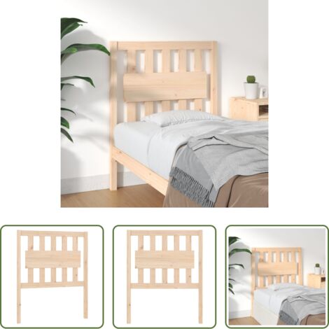 Testiera in legno massello -  Testiera per Letto 80,5x4x100 cm in Legno Massello di Pino