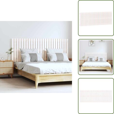 Testiera in legno massello - vidaXL Testiera da Parete Bianca 159,5x3x60 cm Legno Massello di Pino - Testiera da letto