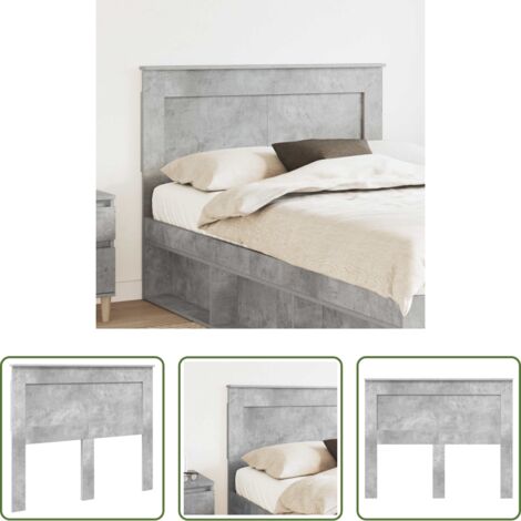 Testiera in legno -  Testiera con testiera Grigio cemento 120 cm Legno multistrato