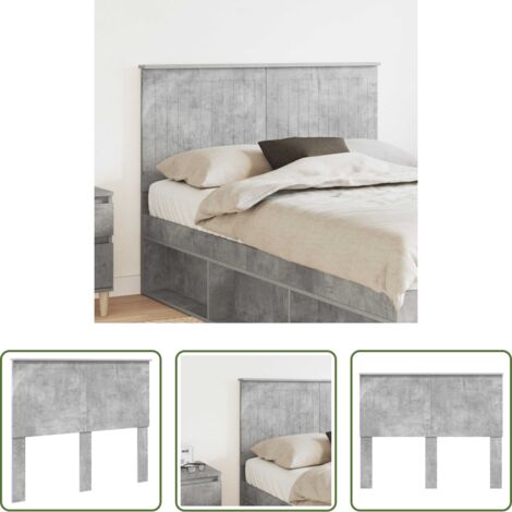 Testiera in legno -  Testiera con testiera Grigio cemento 120 cm Legno multistrato