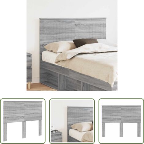 Testiera in legno -  Testiera con testiera Grigio Sonoma 120 cm Legno multistrato
